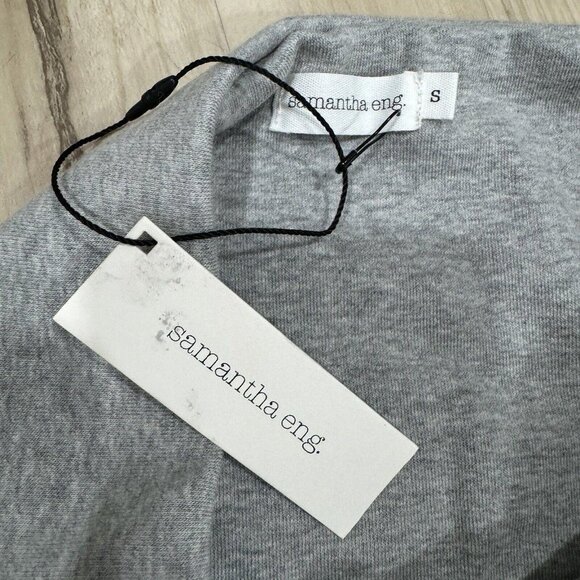 Women’s NWT Samantha Eng. asymmetrical Gray Skirt Ruched Size Small‎ S - Picture 3 of 8